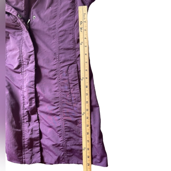 EDDIE BAUER Purple Hooded Drawstring Waist Lightweight Rain Jacket Coat - Small - Picture 14 of 16